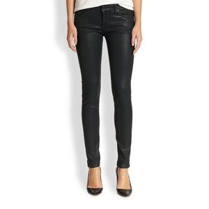 Joie Glen Green Coated Midrise Skinny Jeans 26